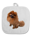 Pomeranian Sitting All Cute-Like White Fabric Pot Holder Hot Pad-Pot Holder-TooLoud-White-Davson Sales