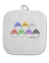 Cute Hatching Chicks Group White Fabric Pot Holder Hot Pad by TooLoud-Pot Holder-TooLoud-White-Davson Sales