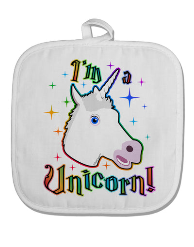 I'm a Unicorn White Fabric Pot Holder Hot Pad-Pot Holder-TooLoud-White-Davson Sales