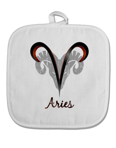 Aries Symbol White Fabric Pot Holder Hot Pad-Pot Holder-TooLoud-White-Davson Sales