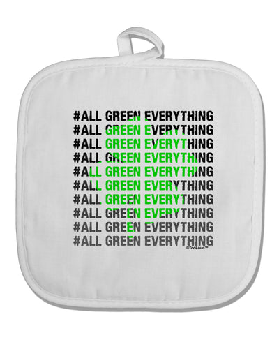 All Green Everything Clover White Fabric Pot Holder Hot Pad-Pot Holder-TooLoud-White-Davson Sales