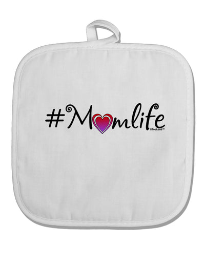 Hashtag Momlife White Fabric Pot Holder Hot Pad by TooLoud-Pot Holder-TooLoud-White-Davson Sales