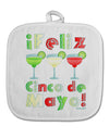 Margaritas - Mexican Flag Colors - Feliz Cinco de Mayo White Fabric Pot Holder Hot Pad by TooLoud-Pot Holder-TooLoud-White-Davson Sales