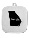 Georgia - United States Shape White Fabric Pot Holder Hot Pad-Pot Holder-TooLoud-White-Davson Sales