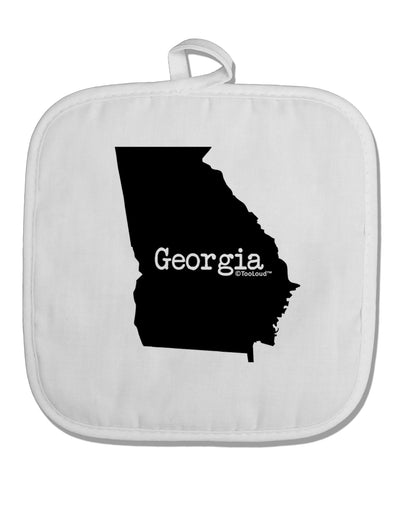 Georgia - United States Shape White Fabric Pot Holder Hot Pad-Pot Holder-TooLoud-White-Davson Sales