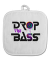 Drop The Bass - Drips Speaker White Fabric Pot Holder Hot Pad-Pot Holder-TooLoud-White-Davson Sales