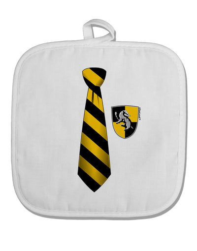 Wizard Tie Yellow and Black White Fabric Pot Holder Hot Pad-Pot Holder-TooLoud-White-Davson Sales