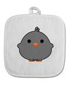 Cute Little Chick - Black White Fabric Pot Holder Hot Pad by TooLoud
