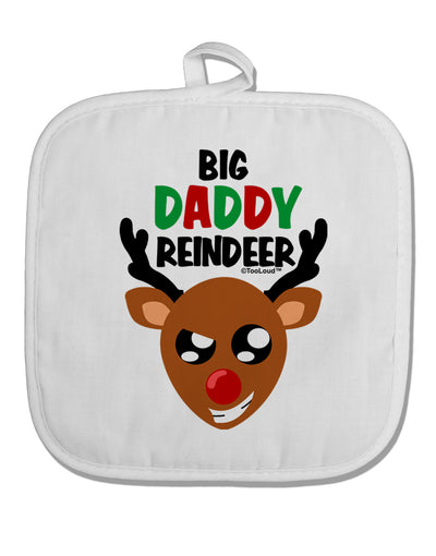 Big Daddy Reindeer Matching Deer White Fabric Pot Holder Hot Pad-Pot Holder-TooLoud-White-Davson Sales