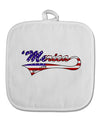 Merica Established 1776 - American Flag Style White Fabric Pot Holder Hot Pad by TooLoud-Pot Holder-TooLoud-White-Davson Sales