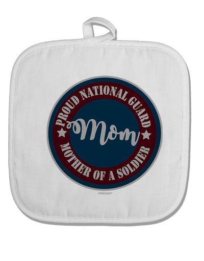 TooLoud Proud National Guard Mom White Fabric Pot Holder Hot Pad-PotHolders-TooLoud-Davson Sales