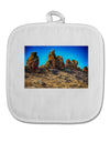 Crags in Colorado White Fabric Pot Holder Hot Pad by TooLoud