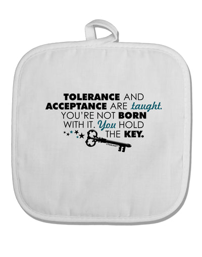 Tolerance And Acceptance White Fabric Pot Holder Hot Pad-Pot Holder-TooLoud-White-Davson Sales