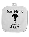 Personalized Cabin 1 Zeus White Fabric Pot Holder Hot Pad by TooLoud-Pot Holder-TooLoud-White-Davson Sales