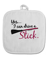 Drive Stick Pink White Fabric Pot Holder Hot Pad-Pot Holder-TooLoud-White-Davson Sales