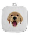 Cute Golden Retriever Puppy Face White Fabric Pot Holder Hot Pad-Pot Holder-TooLoud-White-Davson Sales