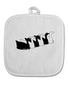 Six Geese A laying White Fabric Pot Holder Hot Pad-Pot Holder-TooLoud-White-Davson Sales