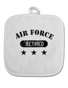 Retired Air Force White Fabric Pot Holder Hot Pad by TooLoud-Pot Holder-TooLoud-White-Davson Sales