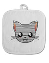 Mummy Kitty White Fabric Pot Holder Hot Pad by TooLoud-Pot Holder-TooLoud-White-Davson Sales