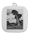 Colorado Landscape Monochrome White Fabric Pot Holder Hot Pad-Pot Holder-TooLoud-White-Davson Sales