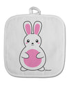 Cute Easter Bunny - Pink White Fabric Pot Holder Hot Pad by TooLoud-Pot Holder-TooLoud-White-Davson Sales