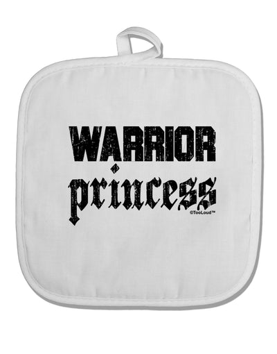 Warrior Princess Script White Fabric Pot Holder Hot Pad-Pot Holder-TooLoud-White-Davson Sales