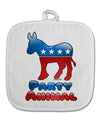 Democrat Party Animal White Fabric Pot Holder Hot Pad-Pot Holder-TooLoud-White-Davson Sales
