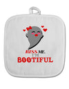 Kiss Me BOOtiful Ghost Red White Fabric Pot Holder Hot Pad-Pot Holder-TooLoud-White-Davson Sales