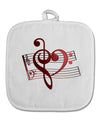 Heart Sheet Music White Fabric Pot Holder Hot Pad-Pot Holder-TooLoud-White-Davson Sales