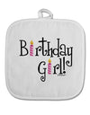 Birthday Girl - Birthday Candles White Fabric Pot Holder Hot Pad by TooLoud-Pot Holder-TooLoud-White-Davson Sales