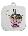 TooLoud Matching Pho Eva Pink Pho Bowl White Fabric Pot Holder Hot Pad-PotHolders-TooLoud-Davson Sales