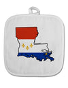 New Orleans Louisiana Flag White Fabric Pot Holder Hot Pad-Pot Holder-TooLoud-White-Davson Sales