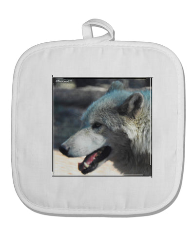 White Wolf Face White Fabric Pot Holder Hot Pad-Pot Holder-TooLoud-White-Davson Sales