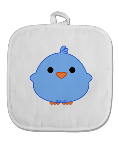 Cute Little Chick - Blue White Fabric Pot Holder Hot Pad by TooLoud-Pot Holder-TooLoud-White-Davson Sales