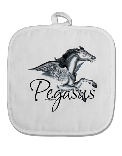 Pegasus Color Illustration White Fabric Pot Holder Hot Pad-Pot Holder-TooLoud-White-Davson Sales