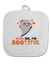 Kiss Me BOOtiful Ghost Orange White Fabric Pot Holder Hot Pad-Pot Holder-TooLoud-White-Davson Sales