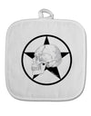 White Skull With Star White Fabric Pot Holder Hot Pad by TooLoud-Pot Holder-TooLoud-White-Davson Sales