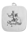 Aquarius Illustration White Fabric Pot Holder Hot Pad-Pot Holder-TooLoud-White-Davson Sales