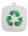 Recycle Green White Fabric Pot Holder Hot Pad by TooLoud-Pot Holder-TooLoud-White-Davson Sales