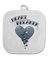 Heart Breaker Manly White Fabric Pot Holder Hot Pad by TooLoud-TooLoud-White-Davson Sales