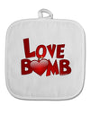 Love Bomb Text White Fabric Pot Holder Hot Pad-Pot Holder-TooLoud-White-Davson Sales