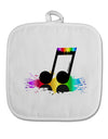 Paint Music Note White Fabric Pot Holder Hot Pad-Pot Holder-TooLoud-White-Davson Sales