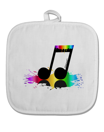 Paint Music Note White Fabric Pot Holder Hot Pad-Pot Holder-TooLoud-White-Davson Sales