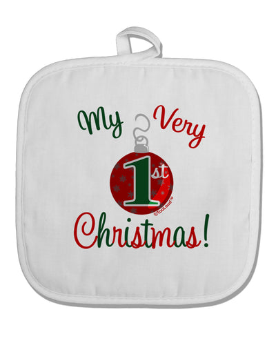 My Very 1st Christmas White Fabric Pot Holder Hot Pad-Pot Holder-TooLoud-White-Davson Sales