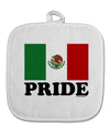 Mexican Pride - Mexican Flag White Fabric Pot Holder Hot Pad by TooLoud-Pot Holder-TooLoud-White-Davson Sales