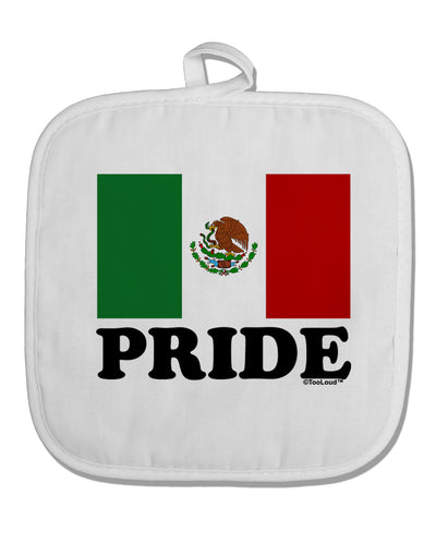 Mexican Pride - Mexican Flag White Fabric Pot Holder Hot Pad by TooLoud-Pot Holder-TooLoud-White-Davson Sales