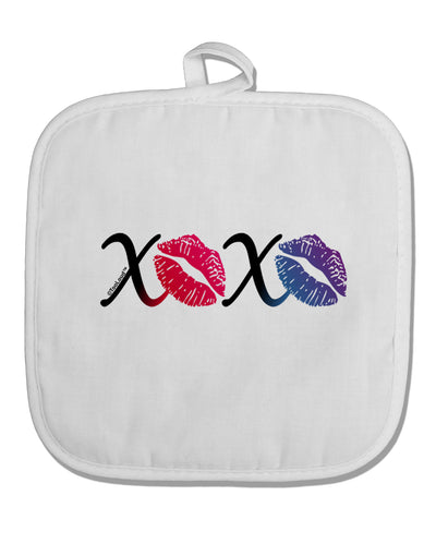 XOXO Kisses White Fabric Pot Holder Hot Pad-Pot Holder-TooLoud-White-Davson Sales