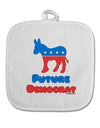 Future Democrat White Fabric Pot Holder Hot Pad-Pot Holder-TooLoud-White-Davson Sales