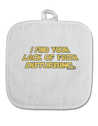 Lack of Faith White Fabric Pot Holder Hot Pad-Pot Holder-TooLoud-White-Davson Sales