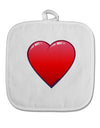 Cute Cartoon Heart White Fabric Pot Holder Hot Pad by TooLoud-Pot Holder-TooLoud-White-Davson Sales